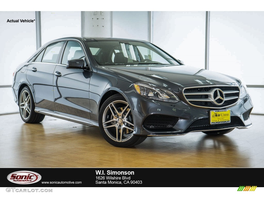 2016 E 350 Sedan - Steel Grey Metallic / Black photo #1