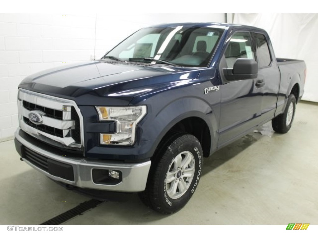 2016 F150 XLT SuperCab 4x4 - Blue Jeans / Medium Earth Gray photo #3