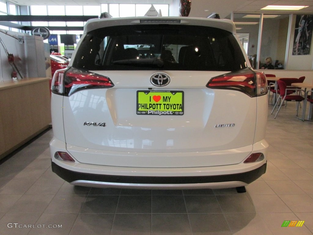 2016 RAV4 Limited - Blizzard Pearl / Black photo #4