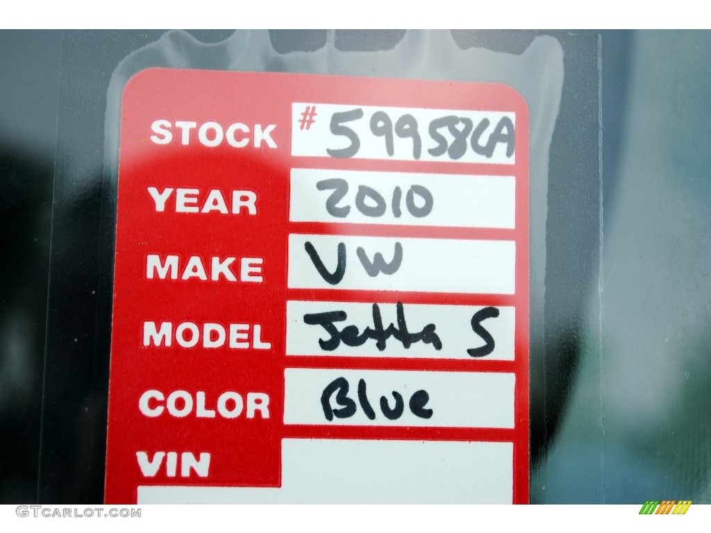 2010 Jetta S Sedan - Blue Graphite Metallic / Titan Black photo #20