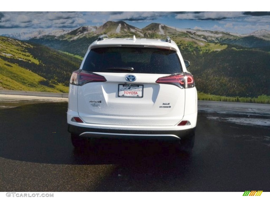2016 RAV4 XLE Hybrid AWD - Super White / Black photo #4
