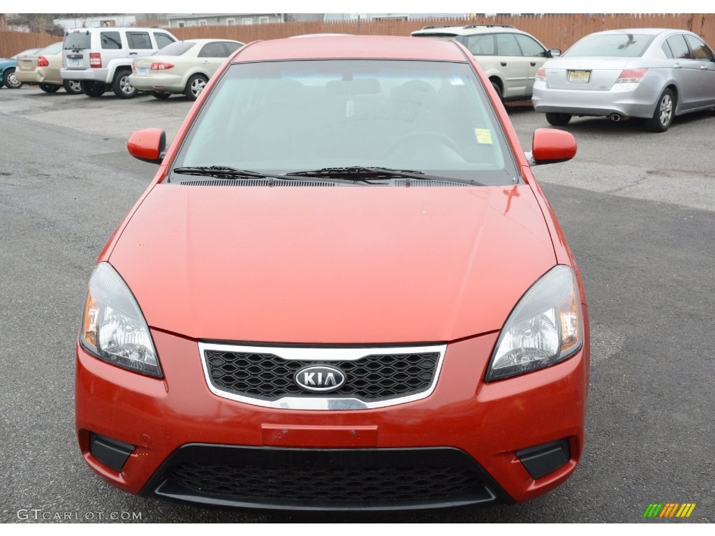 2010 Rio LX Sedan - Sunset Orange / Gray photo #2