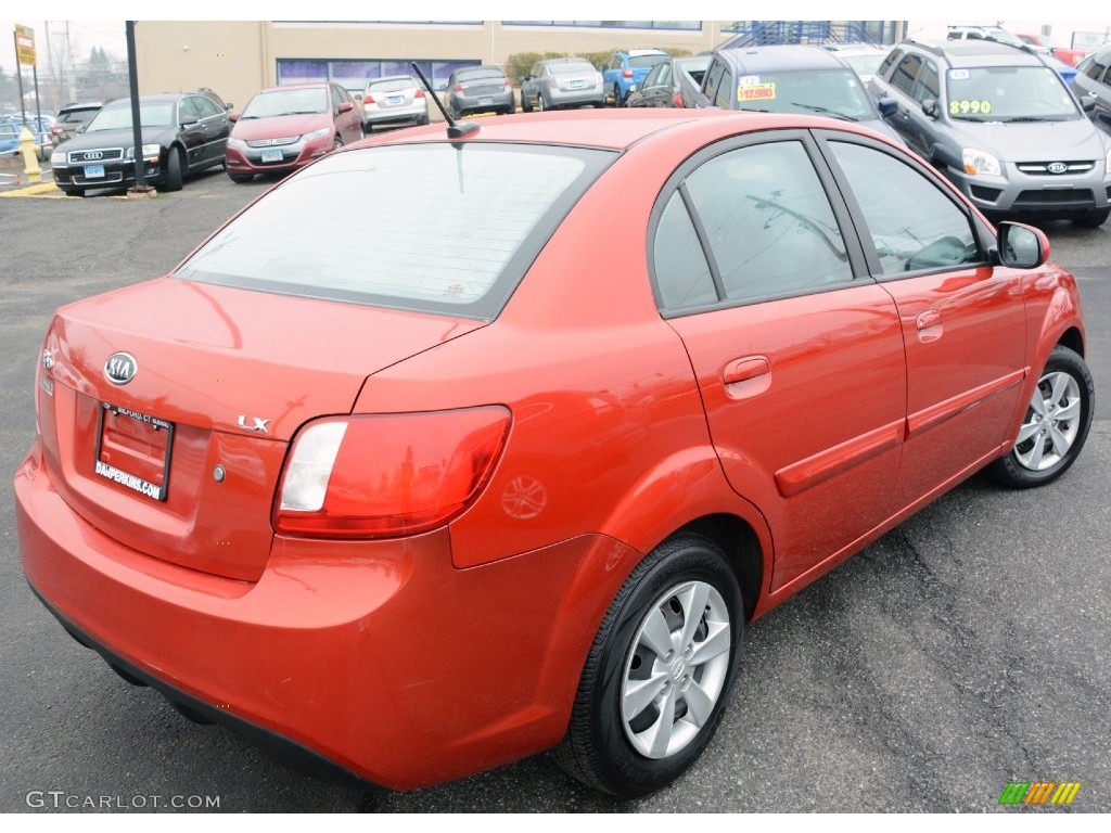 2010 Rio LX Sedan - Sunset Orange / Gray photo #6