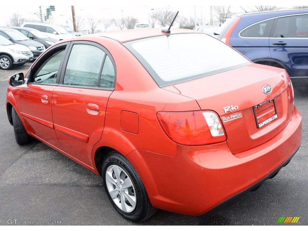 2010 Rio LX Sedan - Sunset Orange / Gray photo #8