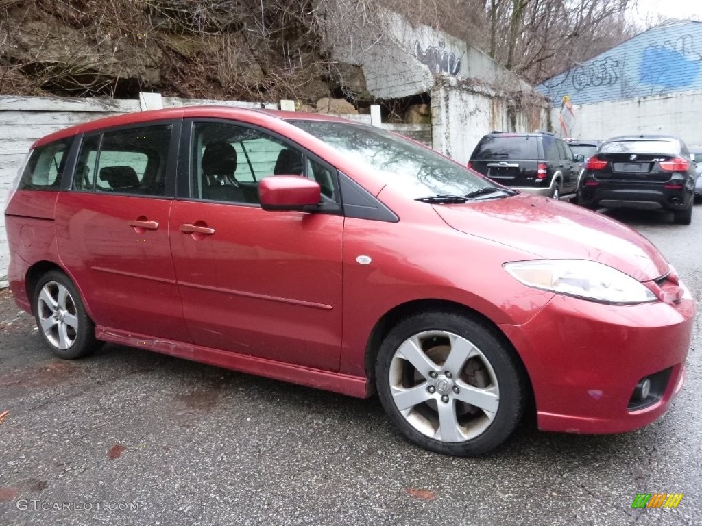 2006 MAZDA5 Sport - Cardinal Red Mica / Black photo #1