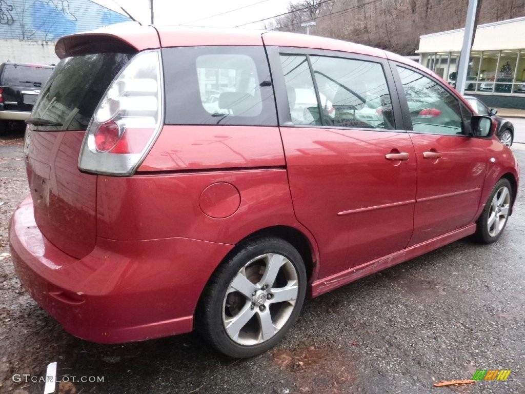 2006 MAZDA5 Sport - Cardinal Red Mica / Black photo #6