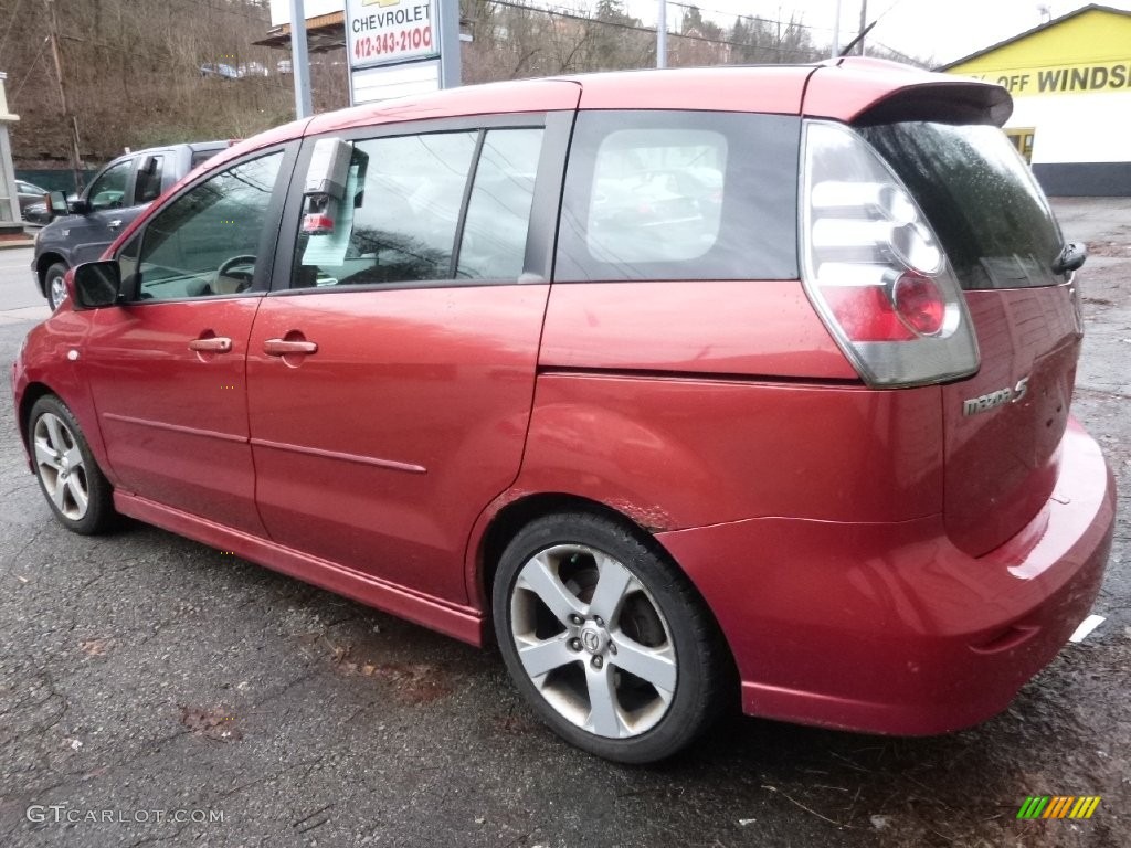2006 MAZDA5 Sport - Cardinal Red Mica / Black photo #9