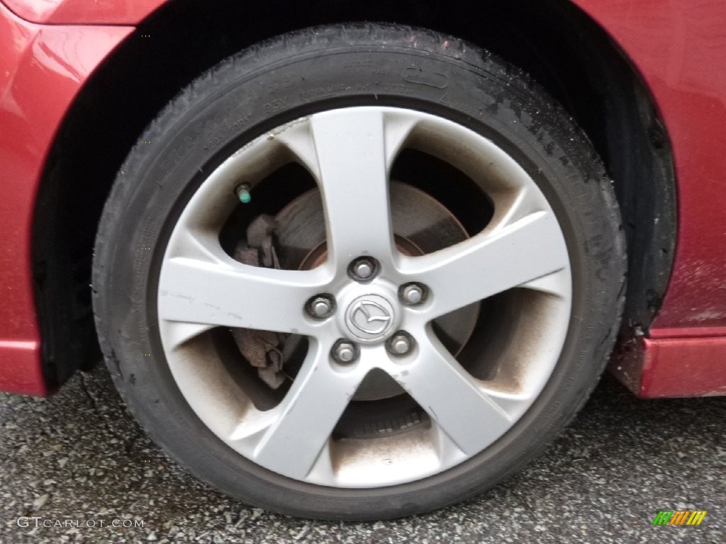 2006 MAZDA5 Sport - Cardinal Red Mica / Black photo #13