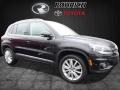 Deep Black Metallic 2012 Volkswagen Tiguan SEL 4Motion