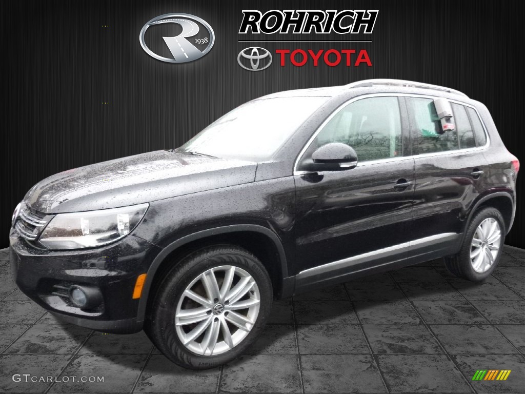 2012 Tiguan SEL 4Motion - Deep Black Metallic / Black photo #3