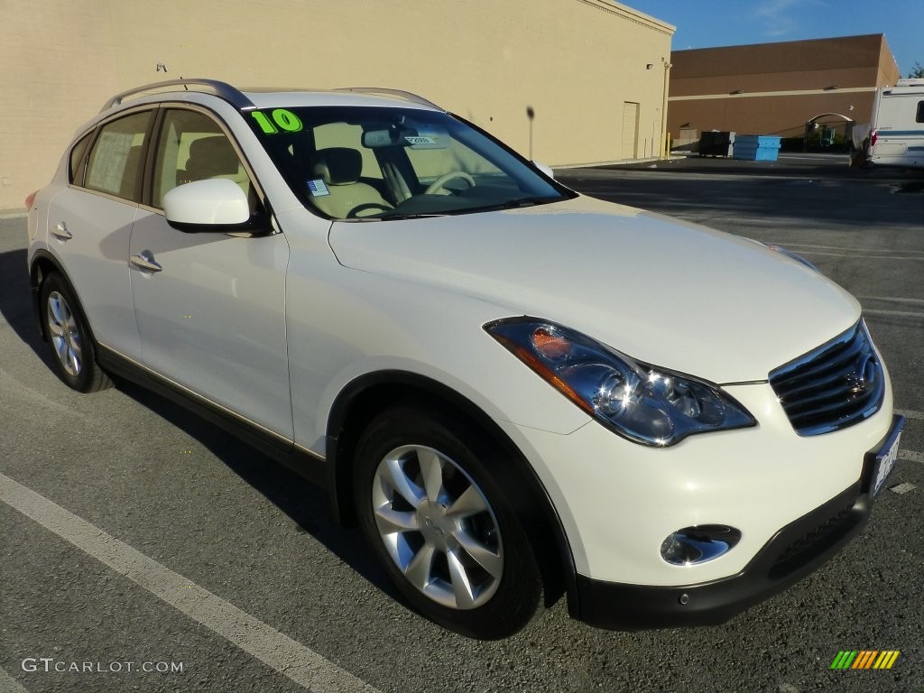2010 EX 35 Journey AWD - Moonlight White / Wheat photo #1