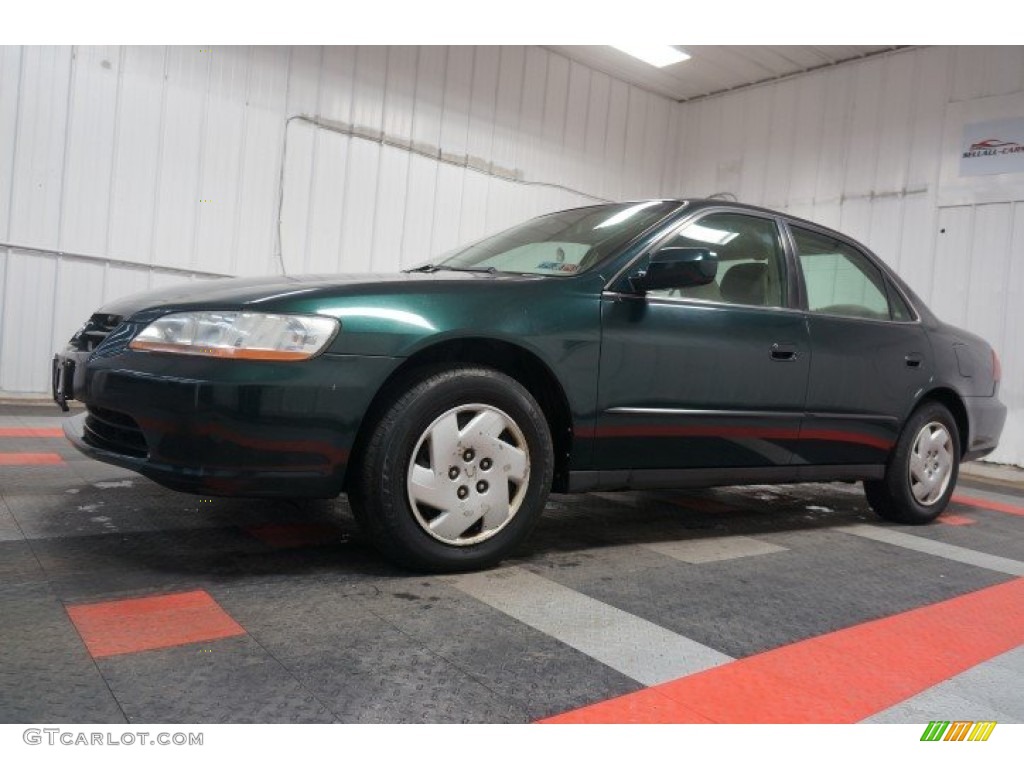 2000 Accord LX Sedan - Dark Emerald Pearl / Ivory photo #1