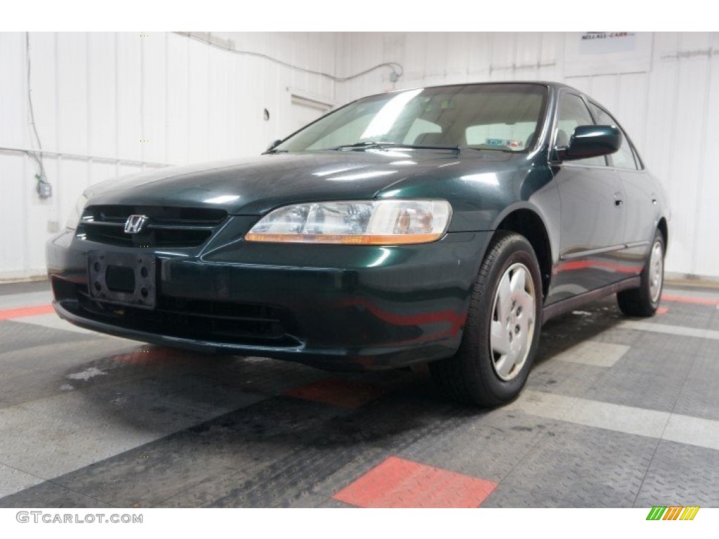 2000 Accord LX Sedan - Dark Emerald Pearl / Ivory photo #3