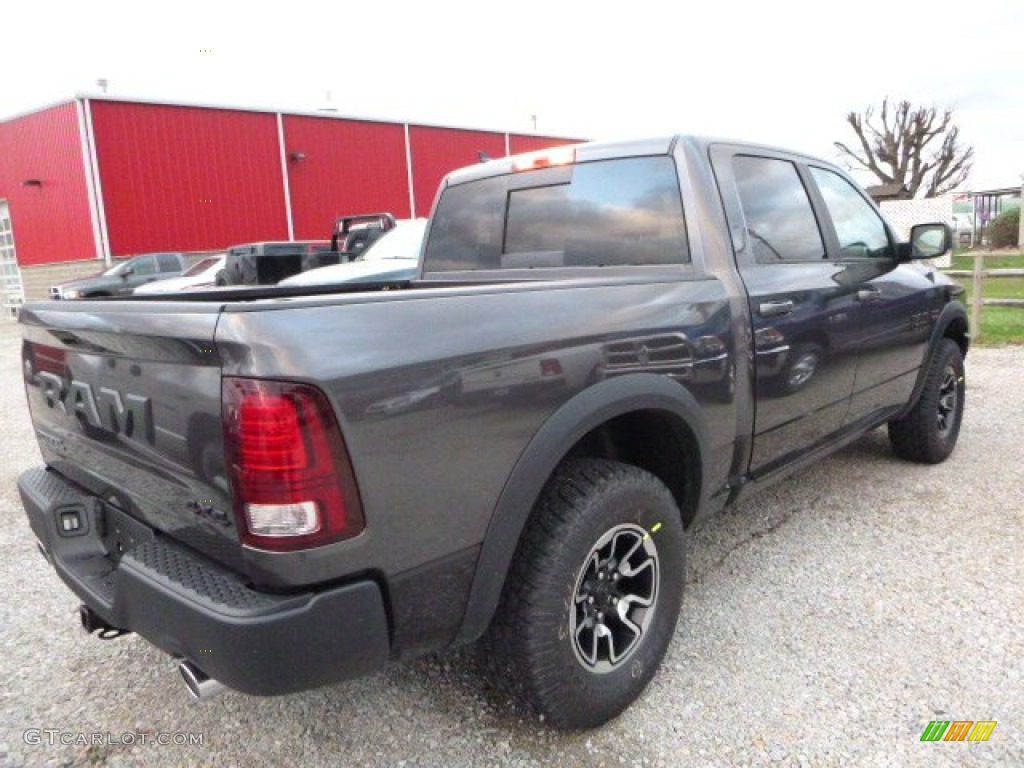 2016 1500 Rebel Crew Cab 4x4 - Granite Crystal Metallic / Rebel Theme Red/Black photo #7