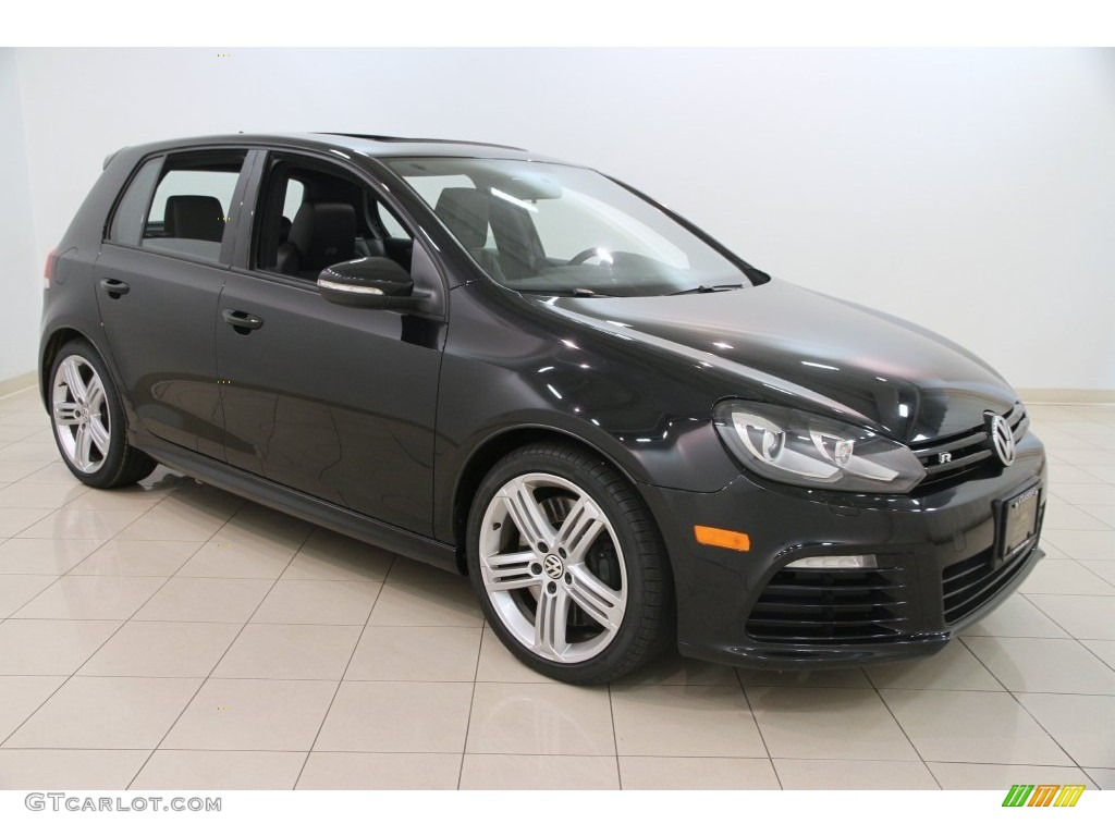 2013 Golf R 4 Door 4Motion - Deep Black Pearl Metallic / Titan Black photo #1