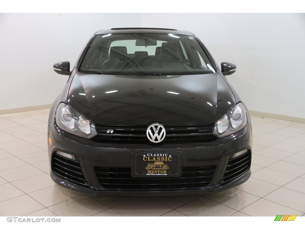 2013 Golf R 4 Door 4Motion - Deep Black Pearl Metallic / Titan Black photo #2