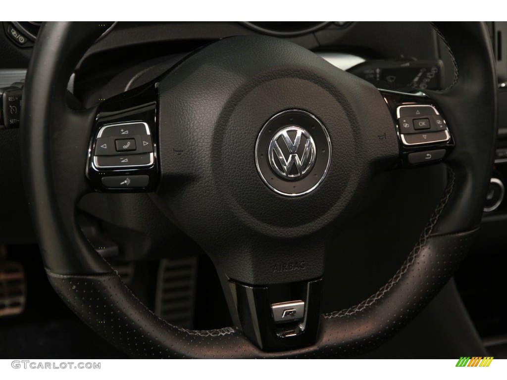 2013 Golf R 4 Door 4Motion - Deep Black Pearl Metallic / Titan Black photo #7