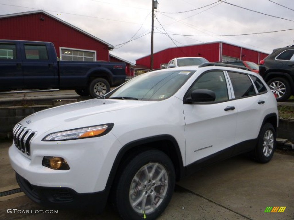 2016 Cherokee Sport 4x4 - Bright White / Black photo #1