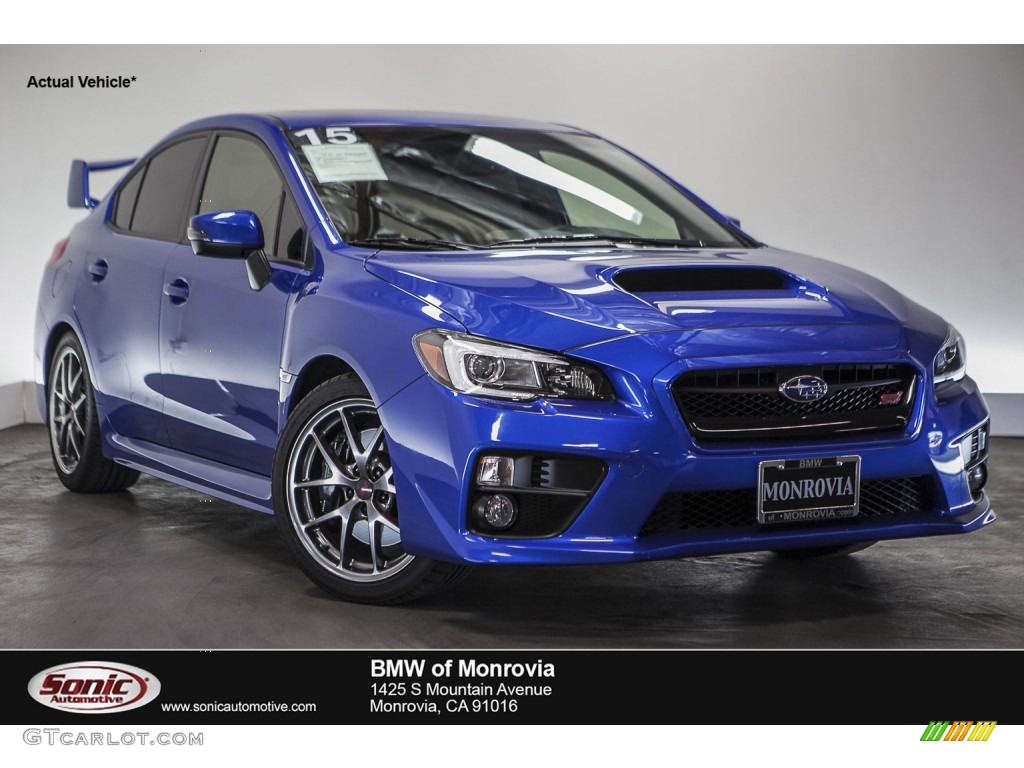 2015 WRX STI Limited - WR Blue Pearl / Carbon Black photo #1