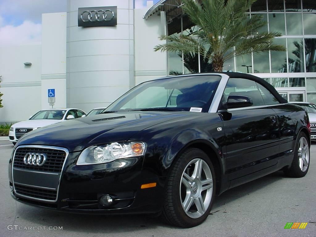 2008 A4 2.0T Cabriolet - Brilliant Black / Black photo #1