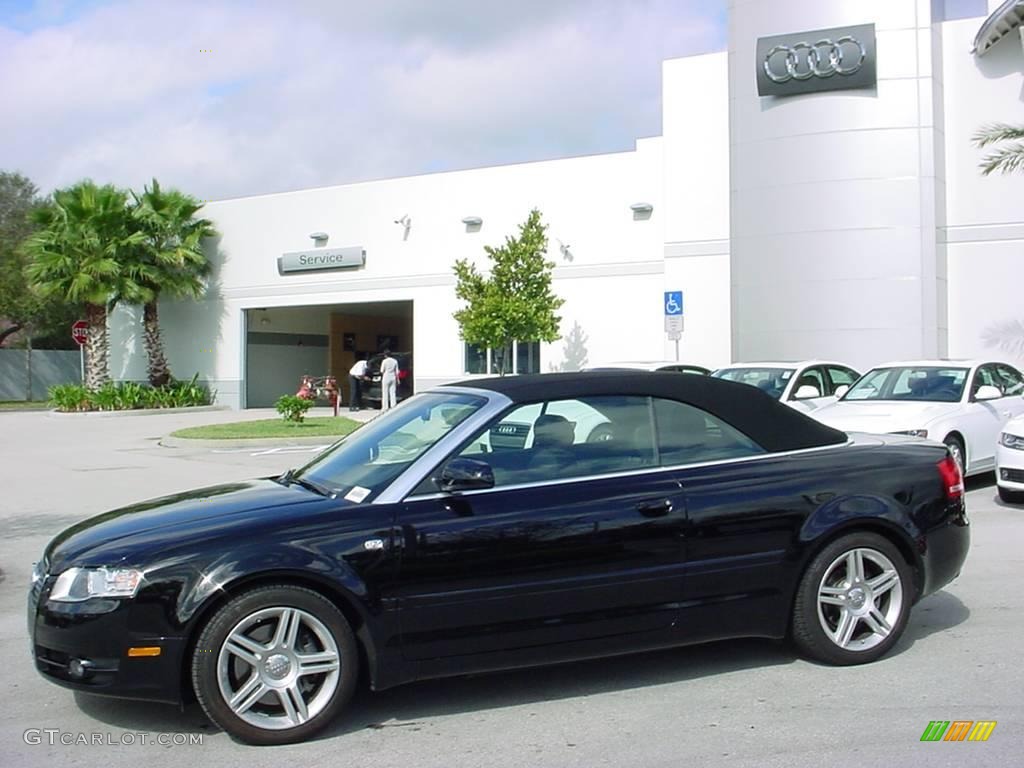 2008 A4 2.0T Cabriolet - Brilliant Black / Black photo #2