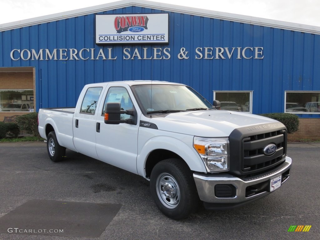 2016 F250 Super Duty XL Crew Cab - Oxford White / Steel photo #1