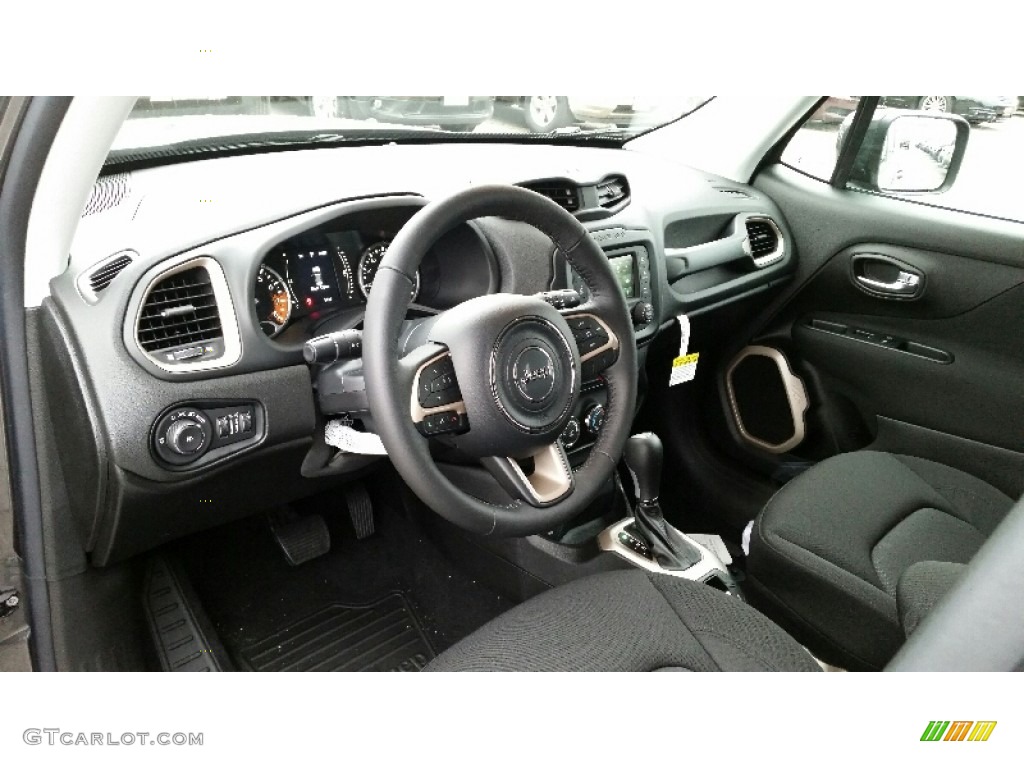 Black Interior 2016 Jeep Renegade Latitude 4x4 Photo #109753813