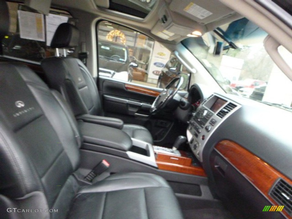 2008 QX 56 4WD - Liquid Onyx Black / Charcoal photo #6
