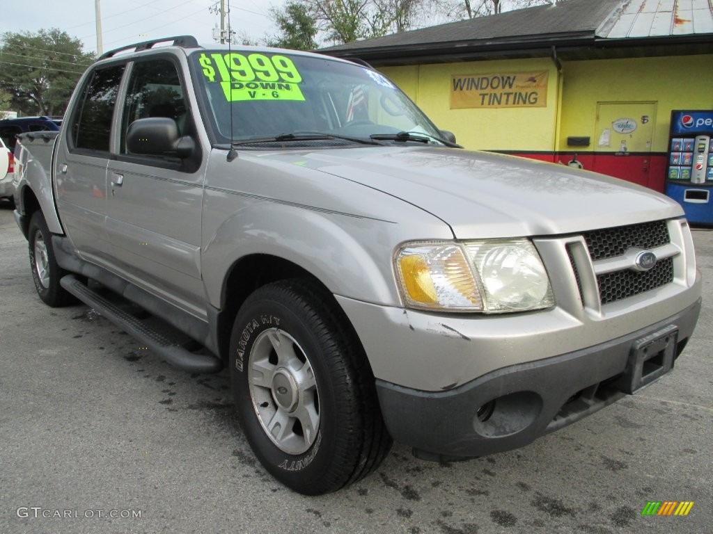 2004 Explorer Sport Trac XLT - Silver Birch Metallic / Medium Dark Flint/Dark Flint photo #1