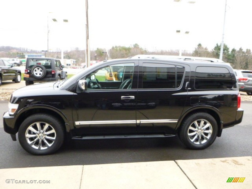 2008 QX 56 4WD - Liquid Onyx Black / Charcoal photo #11