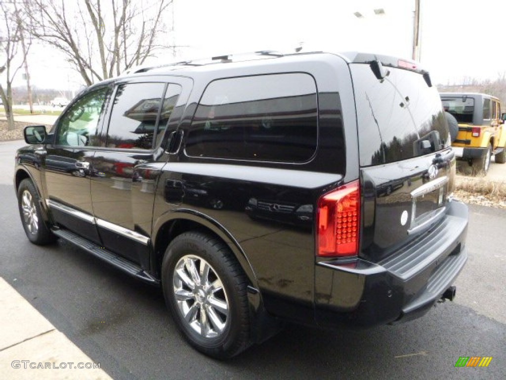 2008 QX 56 4WD - Liquid Onyx Black / Charcoal photo #12