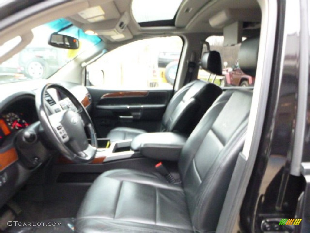 2008 QX 56 4WD - Liquid Onyx Black / Charcoal photo #14