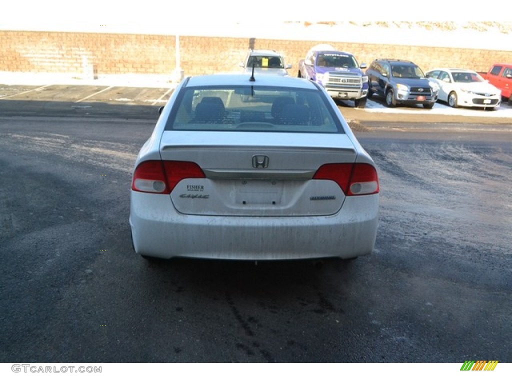 2010 Civic Hybrid Sedan - Spectrum White Pearl / Beige photo #3