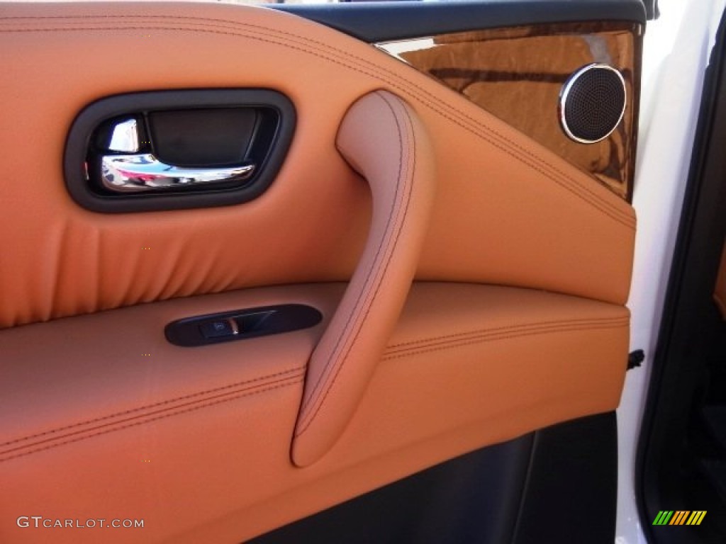 2016 Infiniti QX80 Signature Edition AWD Saddle Tan Door Panel Photo #109766158