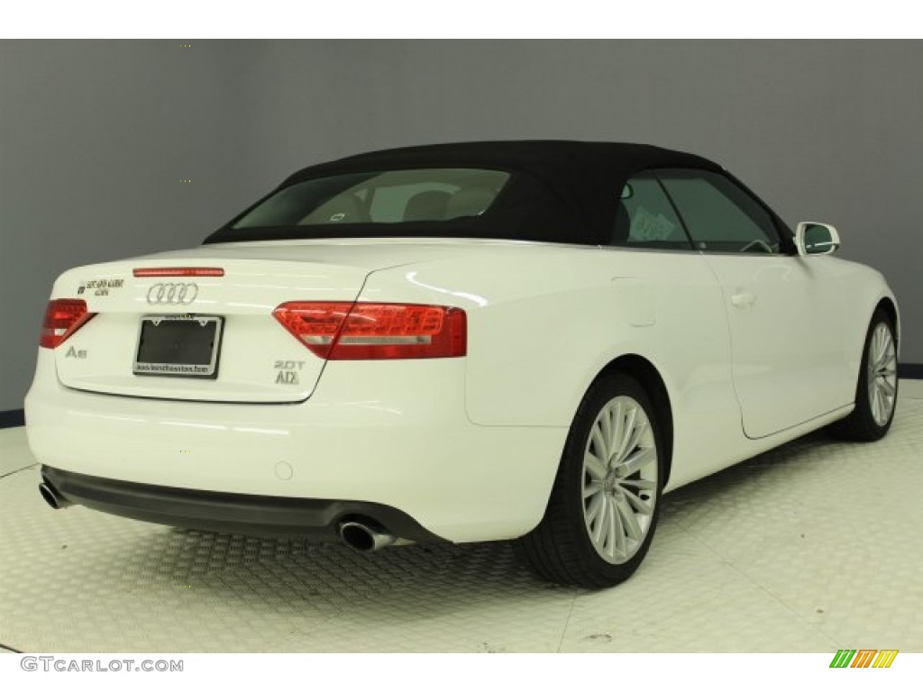 2011 A5 2.0T Convertible - Ibis White / Black photo #6