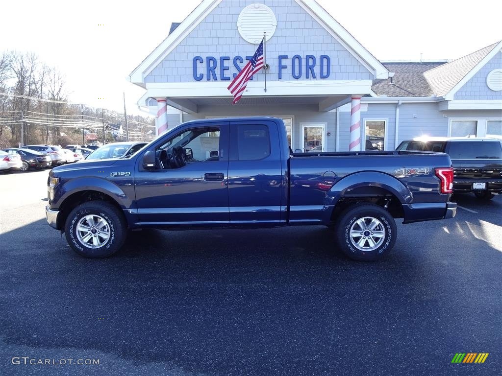 2016 F150 XLT SuperCab 4x4 - Blue Jeans / Medium Earth Gray photo #4