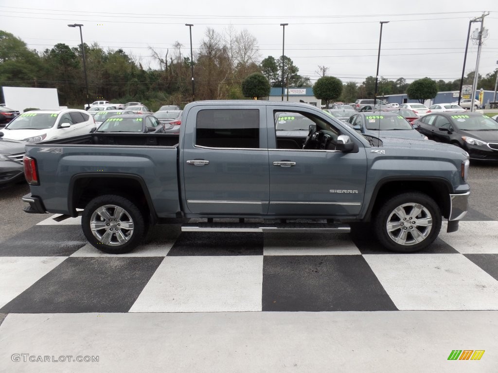 2016 Sierra 1500 SLT Crew Cab 4WD - Light Steel Gray Metallic / Cocoa/Dune photo #3