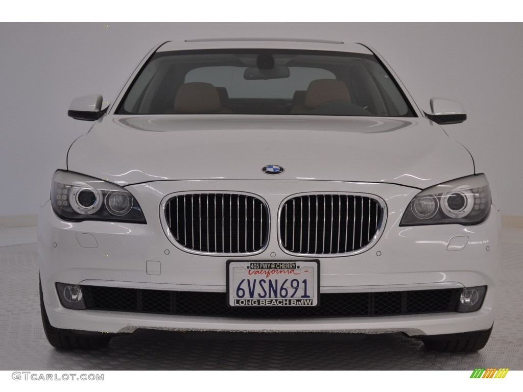 2012 7 Series 740Li Sedan - Mineral White Metallic / Saddle/Black photo #2