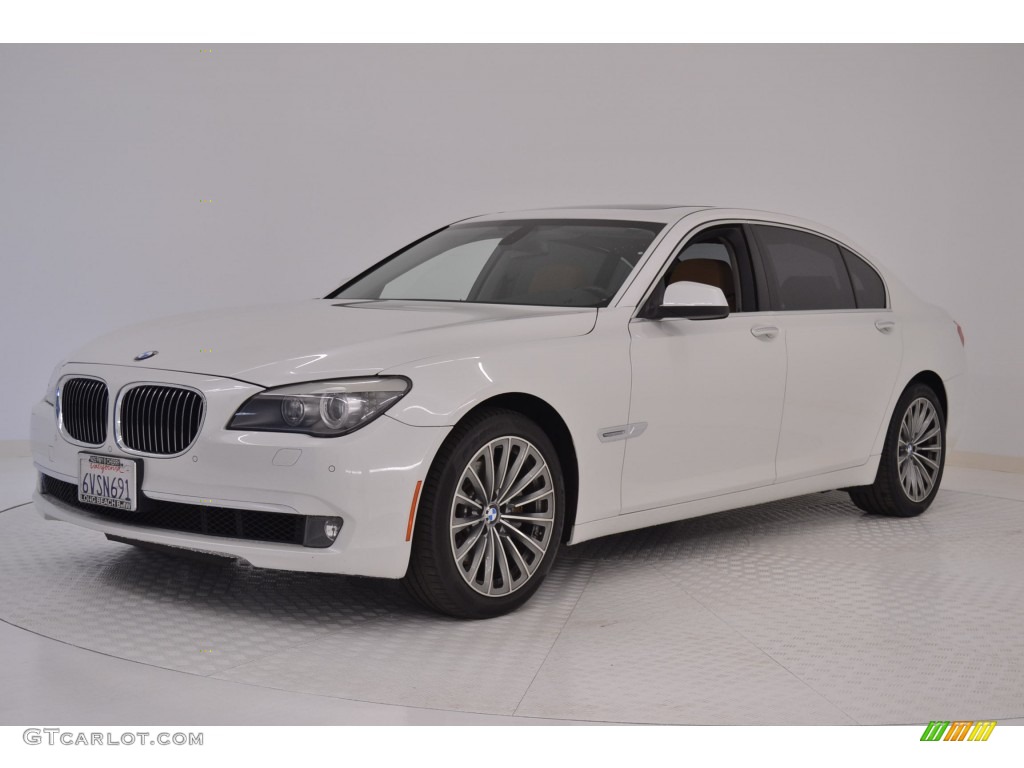 2012 7 Series 740Li Sedan - Mineral White Metallic / Saddle/Black photo #3