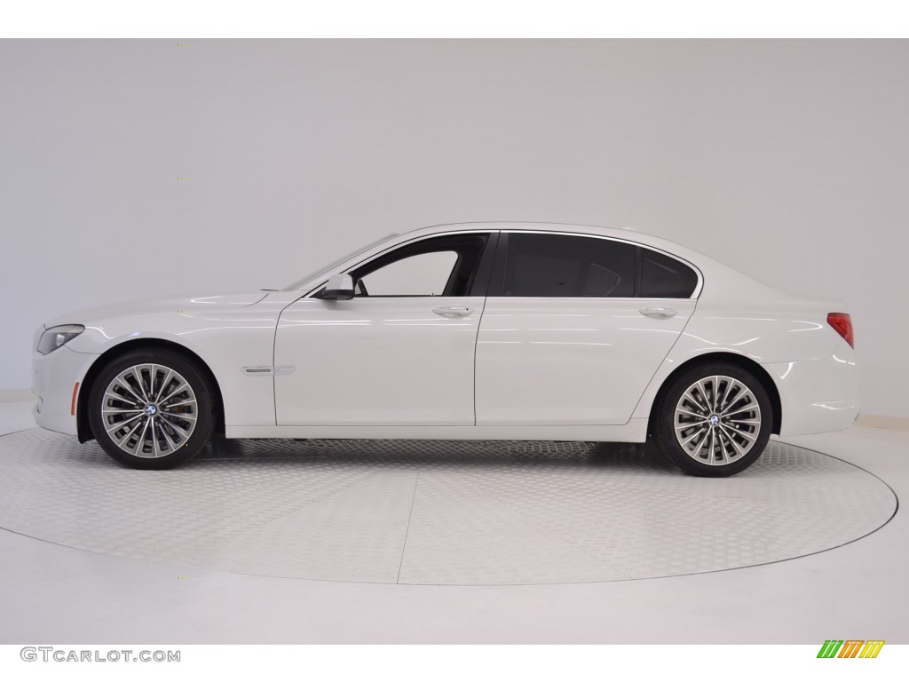 2012 7 Series 740Li Sedan - Mineral White Metallic / Saddle/Black photo #4