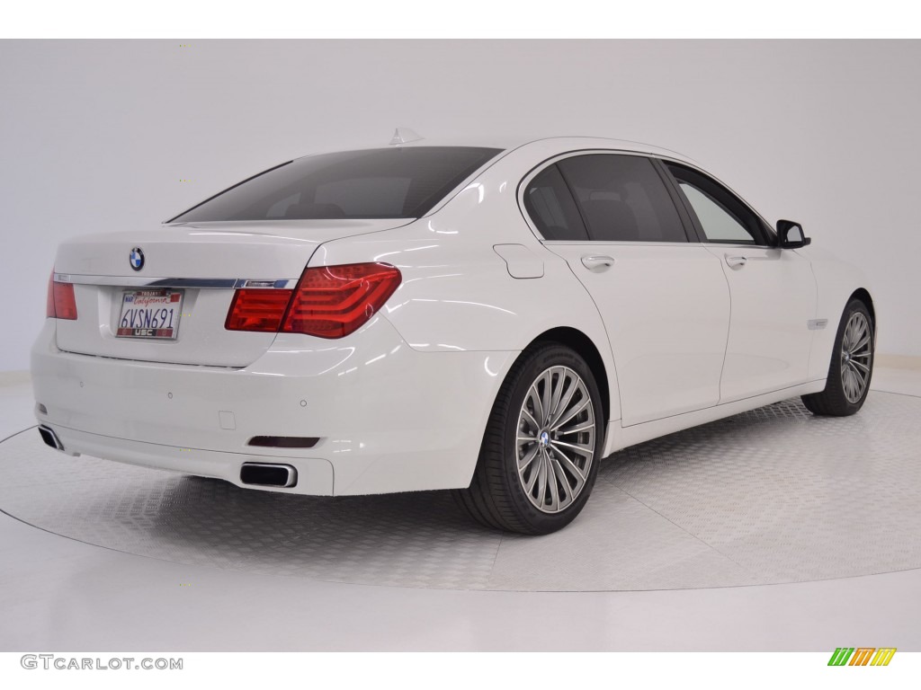 2012 7 Series 740Li Sedan - Mineral White Metallic / Saddle/Black photo #7