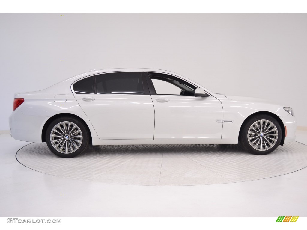 2012 7 Series 740Li Sedan - Mineral White Metallic / Saddle/Black photo #8