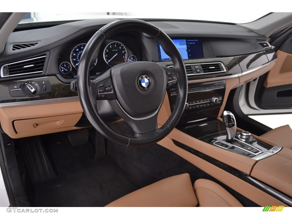 2012 7 Series 740Li Sedan - Mineral White Metallic / Saddle/Black photo #11