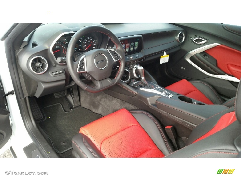 Adrenaline Red Interior 2016 Chevrolet Camaro LT Coupe Photo #109778782