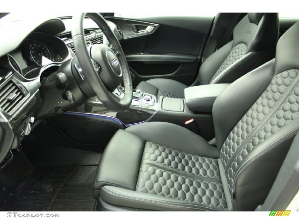 Black Valcona Leather w/Honeycomb Stitching Interior 2014 Audi RS 7 4.0 TFSI quattro Photo #109790439