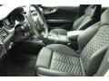 Black Valcona Leather w/Honeycomb Stitching Front Seat Photo for 2014 Audi RS 7 #109790439