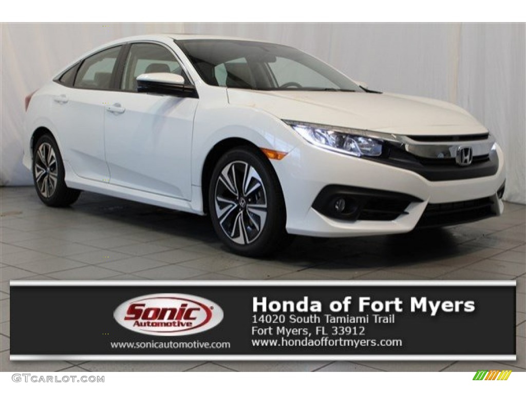 2016 Civic EX-T Sedan - White Orchid Pearl / Ivory photo #1