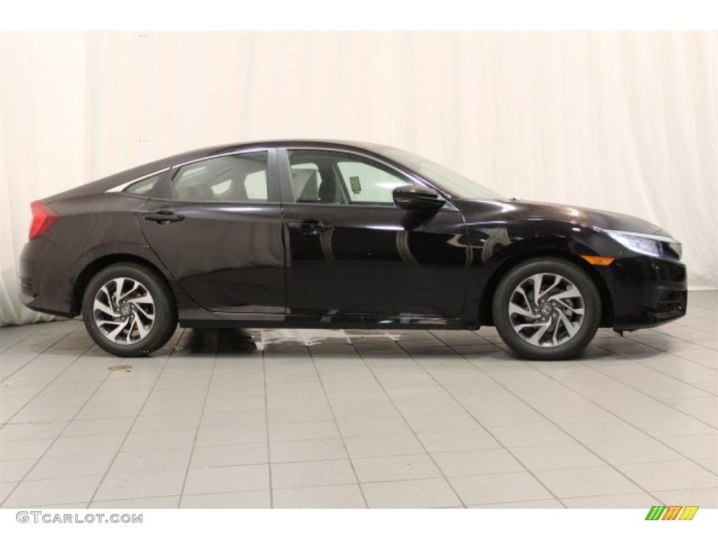 Burgundy Night Pearl 2016 Honda Civic EX Sedan Exterior Photo #109793604