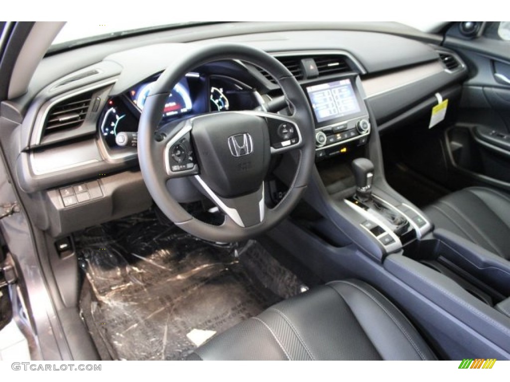 Black Interior 2016 Honda Civic Touring Sedan Photo #109793725