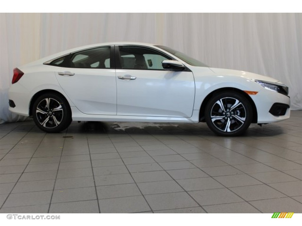 2016 Civic Touring Sedan - White Orchid Pearl / Ivory photo #3